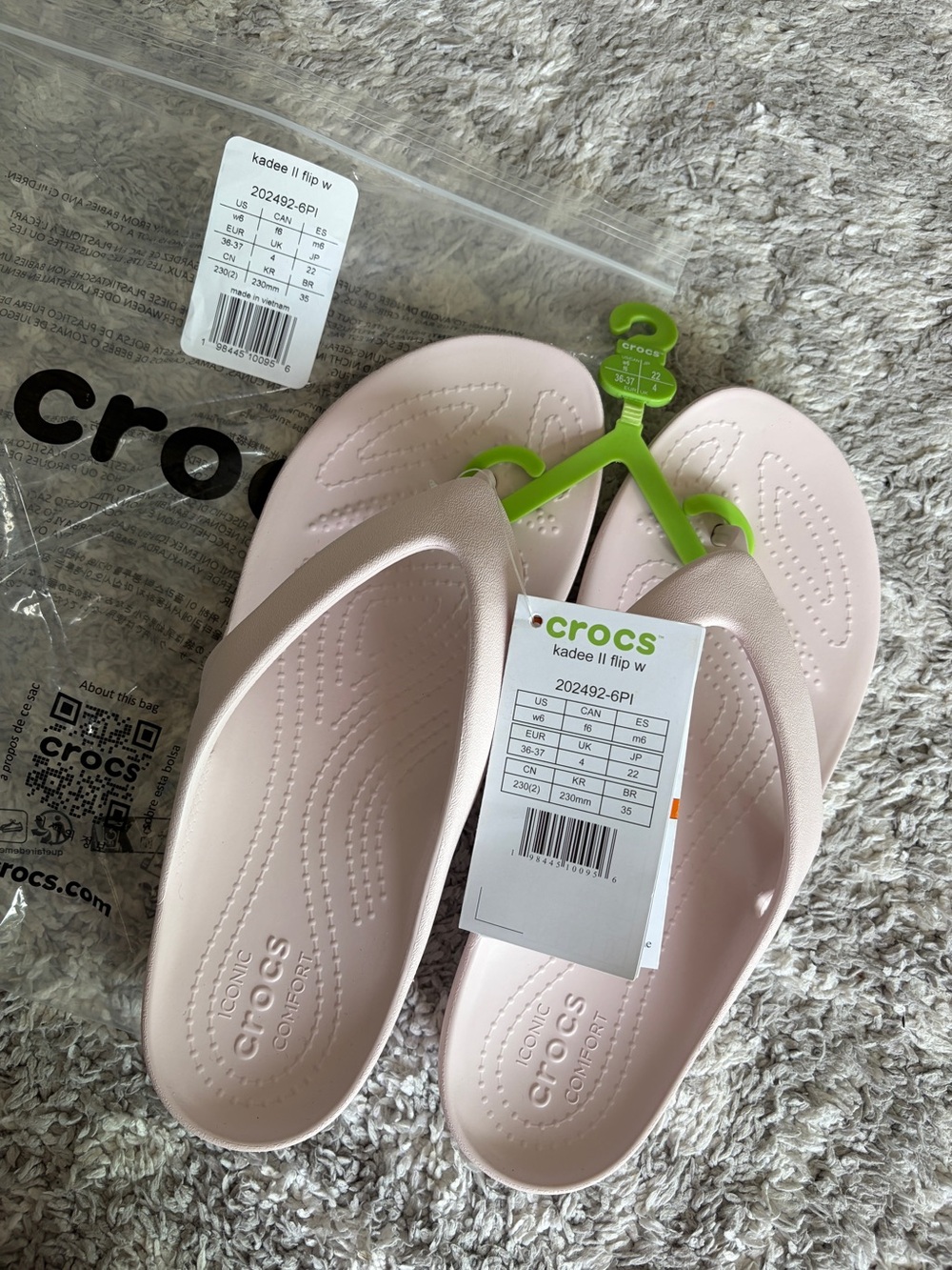 CROCS Kadee II Flip Women’s Sandals in Light Pink